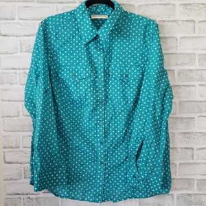 Jones New York Polka Dot Button Down Size L
